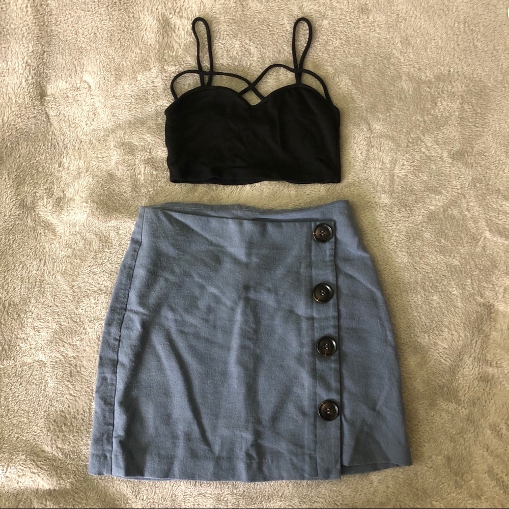 No Rest For Bridget Blue Skirt